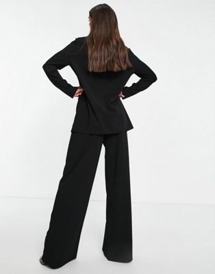 ASOS DESIGN Tall jersey slouchy wide leg pant in black