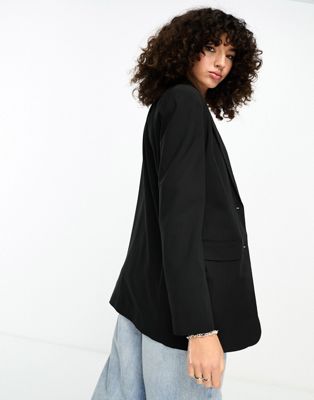 ASOS DESIGN Tall Mix & Match slim boy suit blazer in black