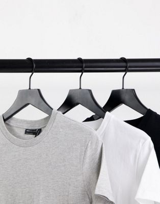 ASOS DESIGN ultimate t-shirt with crew neck in cotton blend 3 pack SAVE - MULTI
