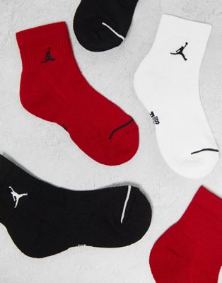 Nike Jordan 3 pack ankle socks in multi