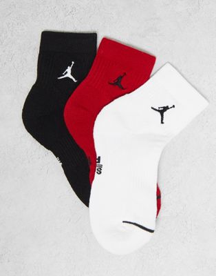 Nike Jordan 3 pack ankle socks in multi