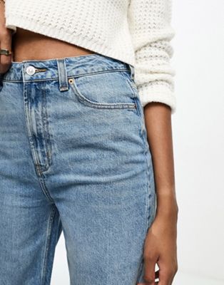 ASOS DESIGN Tall dad jean in mid blue