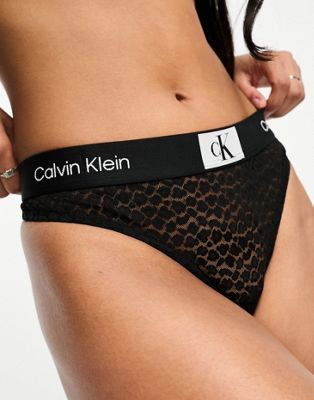Calvin Klein CK 96 thong in black
