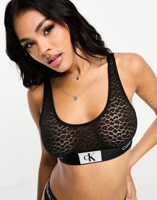 Calvin Klein CK 96 unlined bralette in black