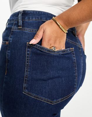 ASOS DESIGN Curve power stretch flare in dark blue