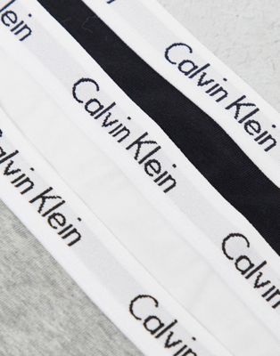 Calvin Klein Carousel 3 pack brief with logo waistband in multi