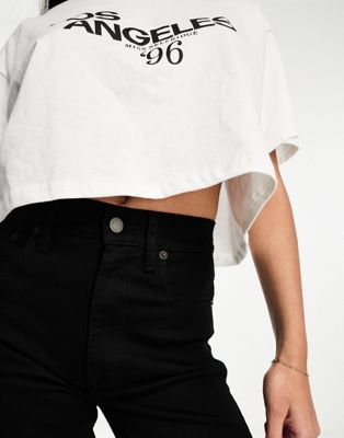 Polo Ralph Lauren high rise ankle skinny fit jeans in black