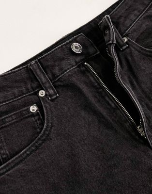 ASOS DESIGN slim mom jeans in washed black