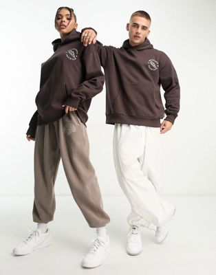 New Balance Unisex Runners Club hoodie in brown - Exclusive to ASOS