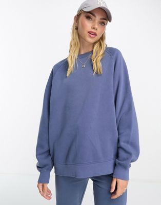 Pull&Bear oversized sweater in petrol blue - part of a set