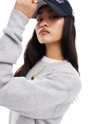Pull&Bear oversized sweat dress in gray